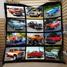 Автомобильные транспортные средства, напечатанные 3d цифровой печатью и хлопковое летнее прохладное одеяло, кондиционер, промытый водной фабрикой