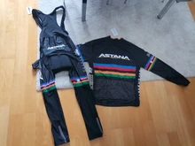 ASTANA-Ropa negra de ciclismo para hombre, camisetas de secado rápido, pantalones cortos para bicicleta de equipo, 9Dgel, para verano, 2020