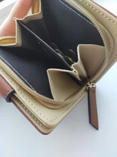 Cartera de moda para mujer, billetera corta, bolso de mano con huecos, monedero de cuero PU, tarjetero