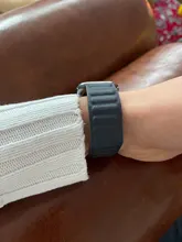 Correa de enlace de cuero para Apple watch, banda de 44mm, 40mm, 38mm, 42mm, pulsera de bucle magnético original, iWatch seires 3, 5, 4, 6 SE