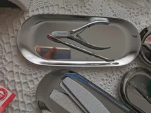 Bandeja de acero inoxidable para tatuaje, placa Médica Quirúrgica de desinfección para cejas, labios, tatuaje, esterilización, herramientas