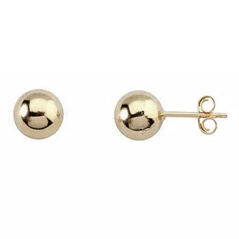 

Earrings 9k gold smooth ball 7mm. Close pressure [7201]