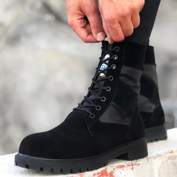 

BA0087 U.S. Army Black Lace-Up Men 'S Casual Suede Postal Boat. Shoe, boot, sneaker, van, chaussure, air, para, flip, cover, lace