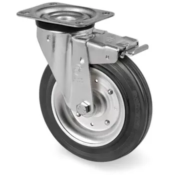 

WHEEL GIR C/F 100X30MM PL.100X085 080 KG. SMOOTH RUBBER NE TELLURE