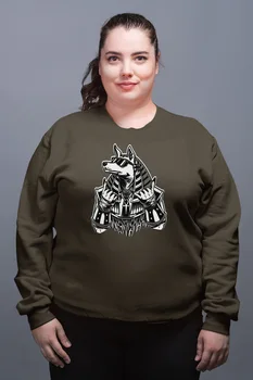 

Angemiel Wear Egyptian Rakundog Fravun Green Women Sweatshirts