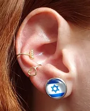 Pendientes de corazón hueco sin Piercing para oreja, Color dorado pequeño, Clip de cartílago falso, joyería para mujer