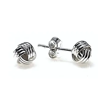 

925 Sterling silver earrings m knot [AB4500]
