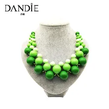 Dandie цветные акриловые бусы ожерелье, модные ювелирные изделия нагрудник ожерелье для женщин ювелирные изделия
