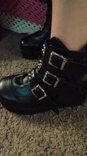 Botas de plataforma con hebilla para Mujer, botines de tacón alto de PU, estilo Punk, de talla grande, para invierno