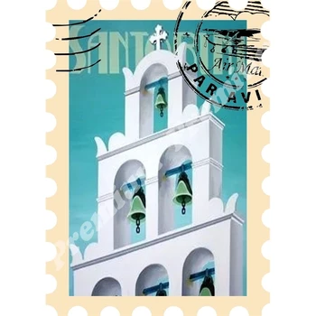 

Greece vinyl souvenir magnet vintage travel poster