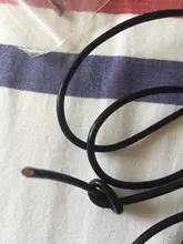 Cordón de cuero genuino 1/1, 5/2/3mm, cuerda redonda de hilo para collar, pulsera, DIY, accesorios para fabricación de joyas