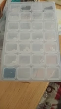 Mordoa-caja de almacenamiento de cuentas de plástico transparente con 28 ranuras, caja organizadora para herramientas de manicura de decoración de uñas, expositor de joyería