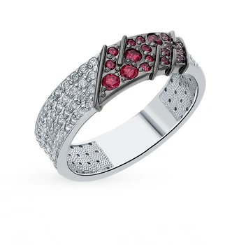 

Silver ring with cubic zirconia sunlight sample 925