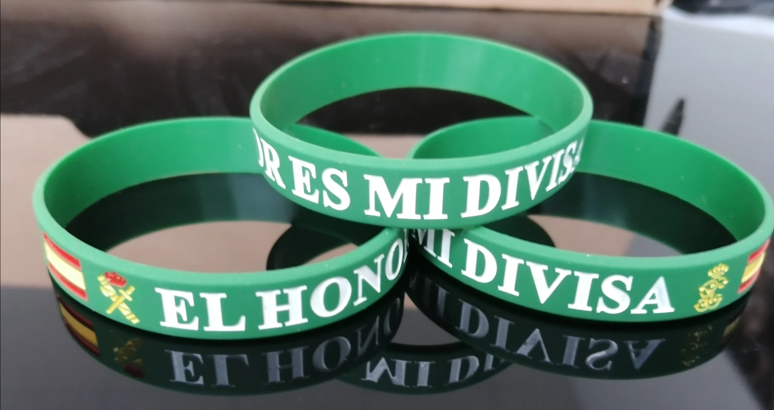 DOS PULSERAS SILICONA GUARDIA CIVIL"HONOR ES MI DIVISA"2 | - AliExpress