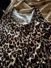 Mono ceñido de manga larga para mujer, mameluco elástico de leopardo, top