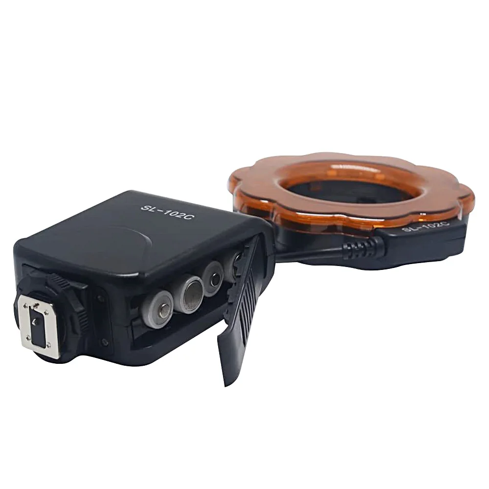 Mcoplus Macro LED Ring Flash Bundle 6800K with 8 Adapter Ring for Canon Nikon Pentax Olympus Panasonic DSLR Camera