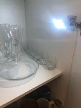 Include Battery LED Cabinet Hinge Night Light Sensor Light For Kitchen Living Room Bedroom