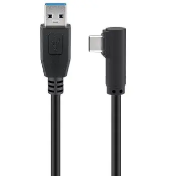 

Cable USB 3.0 Tipo A macho - USB-C acodado 1 M Negro