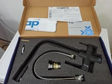 Tap Faucet-Mixer Sink Water-Purification Frap Dual-Handle Black Kitchen Rotation Letter-Design