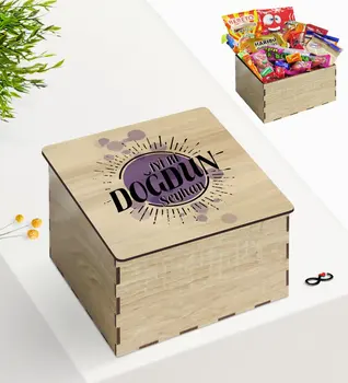 

Tailor-made In Wooden Box happy birthday Design Nostalgic Lezzetler Gift Seti-6
