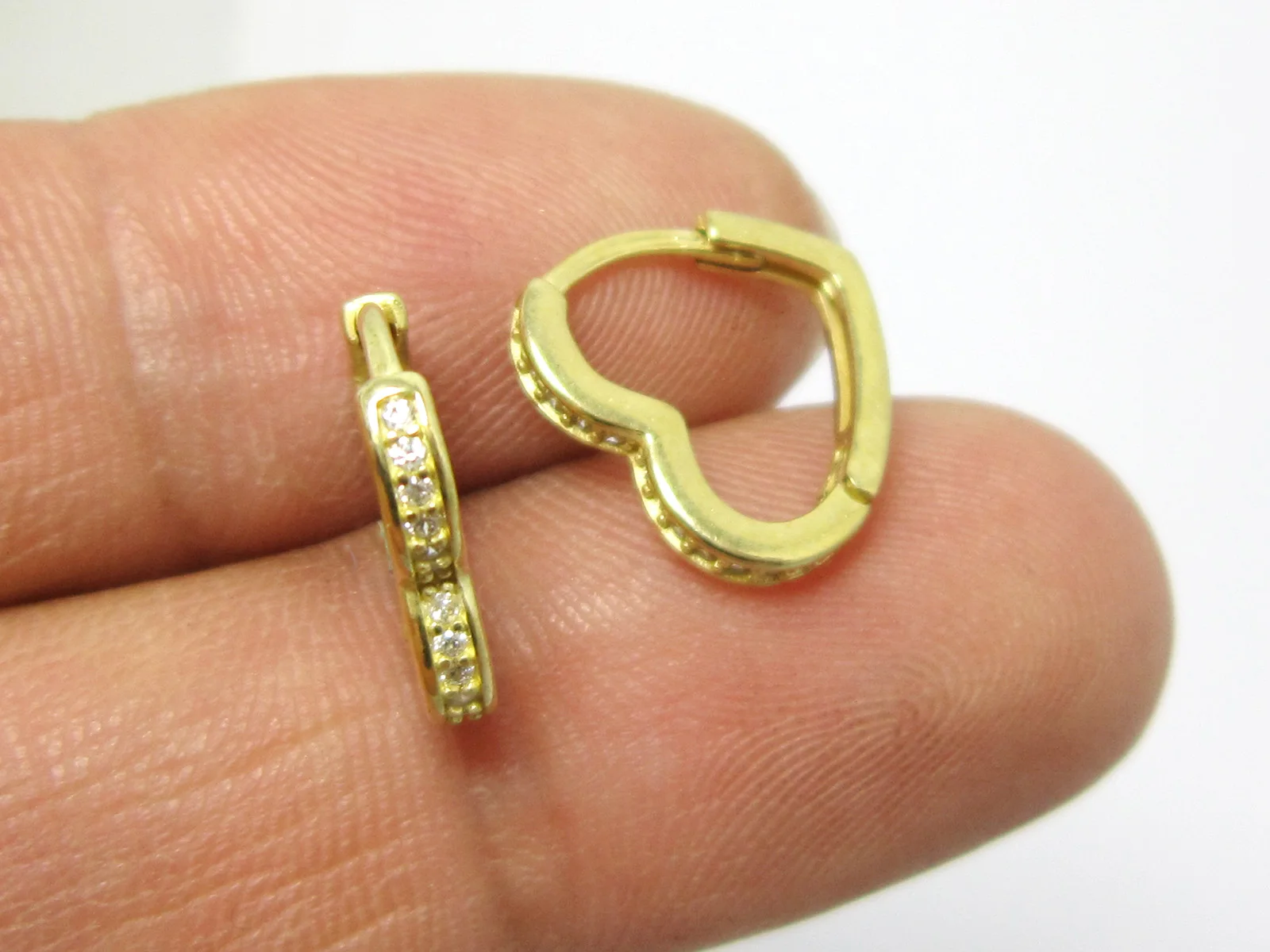 

Brass leverback Rhinestone Heart Earrings clasps 14x13.5mm brass ear hooks -6pcs R2004