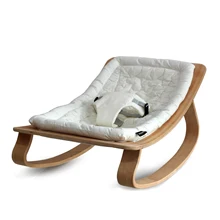 natural wood baby rocker