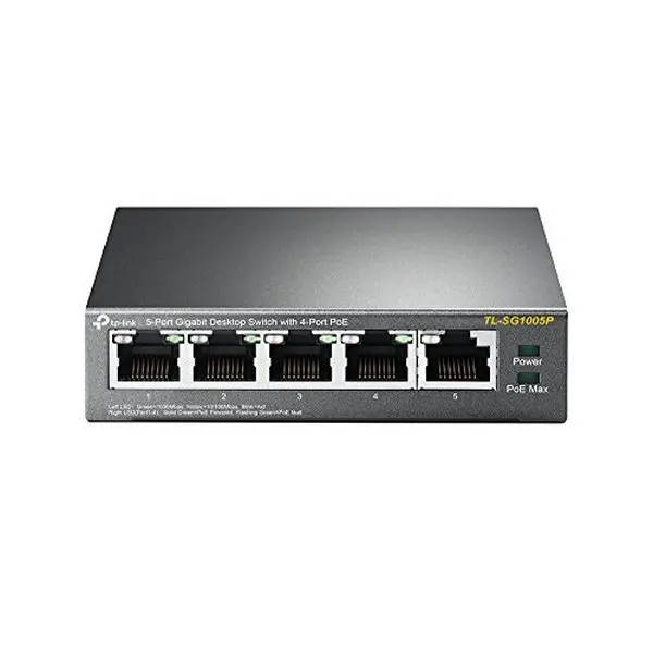 Настольный коммутатор TP-Link SG1005P LAN PoE серый