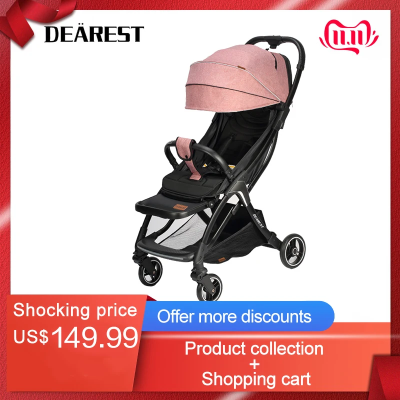 

Free shipping! Light weight travel Baby stroller with gifts portable can sit baby stroller