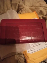 Unishow-cartera con patrón de cocodrilo para mujer, billetera larga de piel sintética para teléfono, monedero