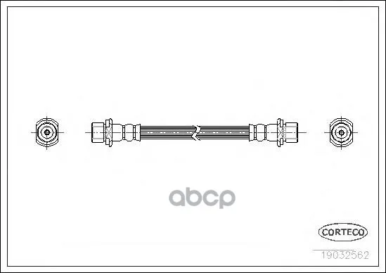 Шланг Тормозной Toyota: Picnic 2.0 16v/2.2 D 96-01 Corteco арт. 19032562