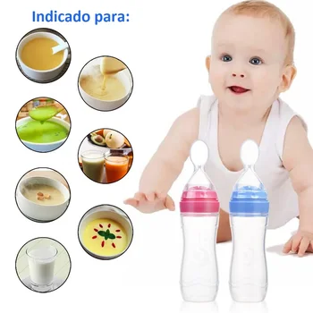 

Colher oof alimentação em silicone-Blue