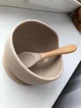 Juego de alimentación de colores para niños, Baberos de silicona de grado alimenticio, plato de bebé, tazón de succión sin silicona, vajilla para niños, babero impermeable, cuchara suelta BPA