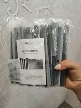 DUcare-Juego de brochas de maquillaje, 8-27 Uds., negro, profesional, pelo Natural, base en polvo, colorete, sombra de ojos