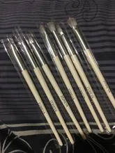 Zoreya marca pelo sintético suave sombra de ojos cepillo mango blanco mezcla rubor labio polvo resaltador maquillaje brochas Set 10 piezas