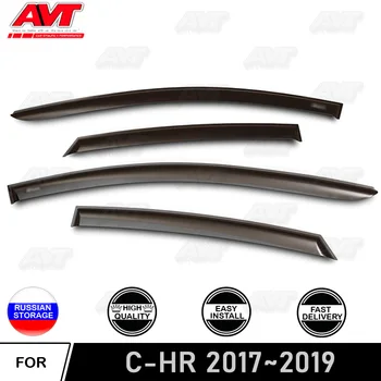 

Window deflectors for Toyota C-HR 2017~2019 car styling wind deflector guard auto vent visor rain guards cover decor