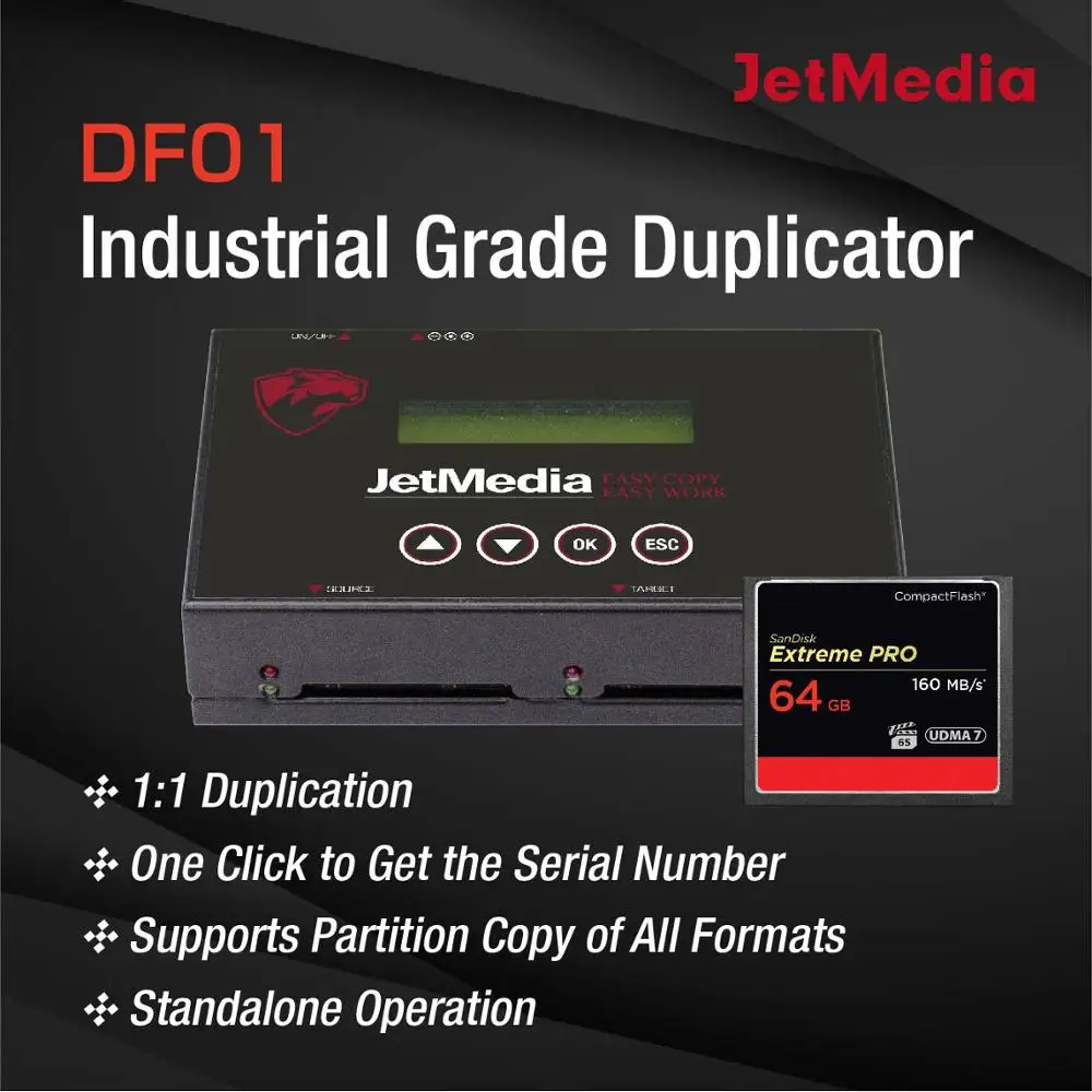Дубликатор карт JetMedia CF DF01 промышленного класса устройство для чтения памяти |