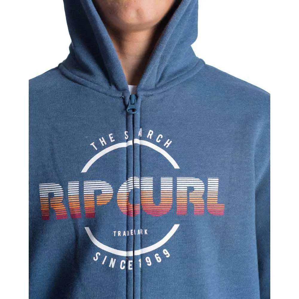 RIP CURL/флисовая Синяя толстовка с капюшоном и молнией для детей