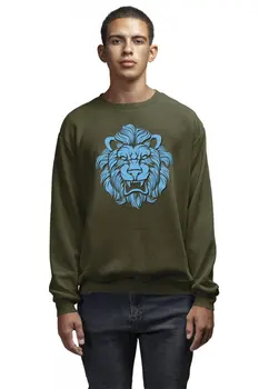 

Angemiel Wear Blue Angry Lion Men 'S Green Sweatshirt