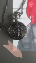 Kuroshitsuji-reloj de bolsillo de cuarzo negro para hombre y mujer, colgante analógico, collar, relojes de regalo, nuevo