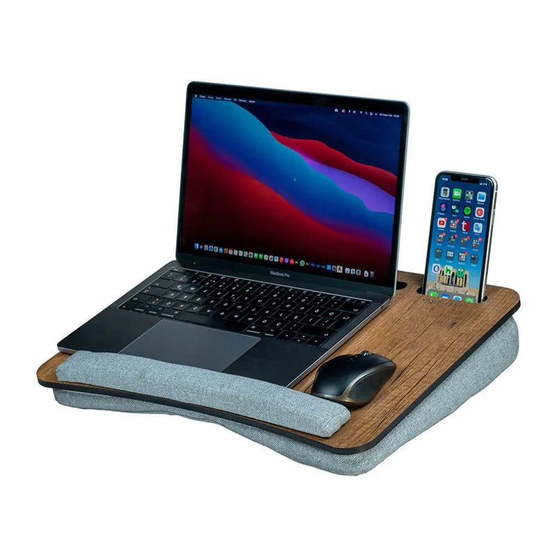 Lap Laptop Desk LS011 - Portable Lap Desk with Pillow Cushion, Fits up to 15.6 inch Laptop Tablet and Phone Holder 1