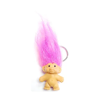 

1 piece Pink Lucky troll with keychain key ring clip Party Favor game vending gift pinata vending FunTOYS GIFT BAGS NOVELTY