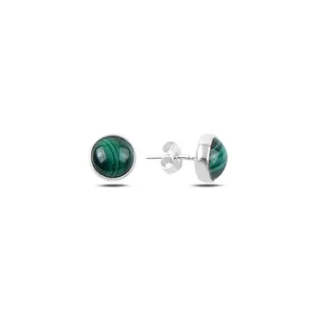 

Angemiel 925 Silver Malachite Gemstone Engagement Earrings