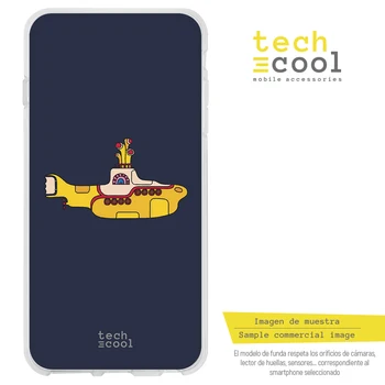 

FunnyTech®Stand case for LG K10 Silicone 2018 L The Beatles Yellow Submarine plain black background