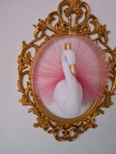 Cabeza de cisne 3D para decoración de habitación de niños, decoración colgante de pared para habitación de niños, guardería, casa de juego de instalación suave