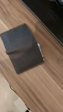 Cartera Vintage Crazy horse hecha a mano de cuero genuino para hombre, billetera corta de cuero grabado, monedero, clip para dinero