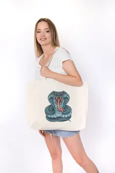 

Angemiel Bag Large Isırmaya Ready Cobra Tote Shopping Beach Bag