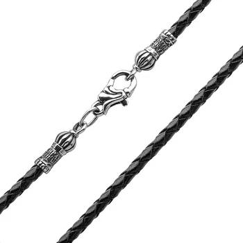 

Leather Lace, 925 sterling silver, genuine leather 3mm, Rufina