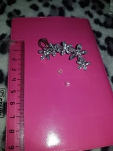 Bohemian sin Piercing para la oreja, de estrás de cristal Cuff Wrap Clip de perno pendientes para mujer niña moda pendientes joyas Bisutería