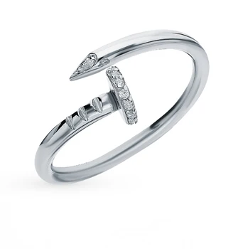 

Silver ring with cubic zirconia sunlight sample 925