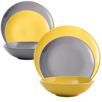 

SET 36PCS PORZELLAN LOZA YELLOW/GREY CASA BENETTON